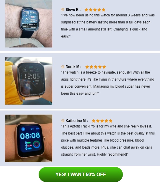 Aptofit Smartwatch Reviews 2025: TrackPro Pain-Free Glucose Monitor