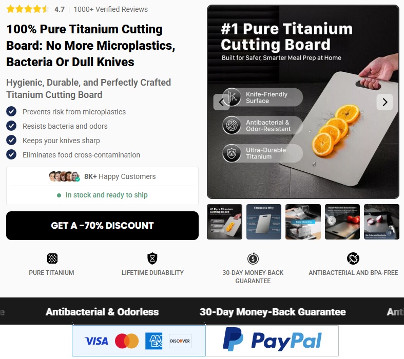 Katuchef Titanium Cutting Board Review – Hygienic & Durable